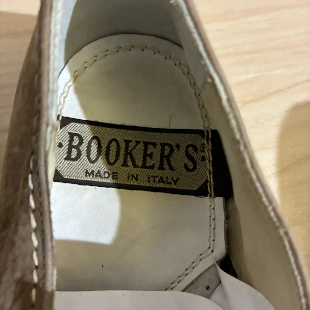Booker’s Leather Suede Derby Oxford Shoes Sz 42 US8.5 Tan Classic Made in Italy